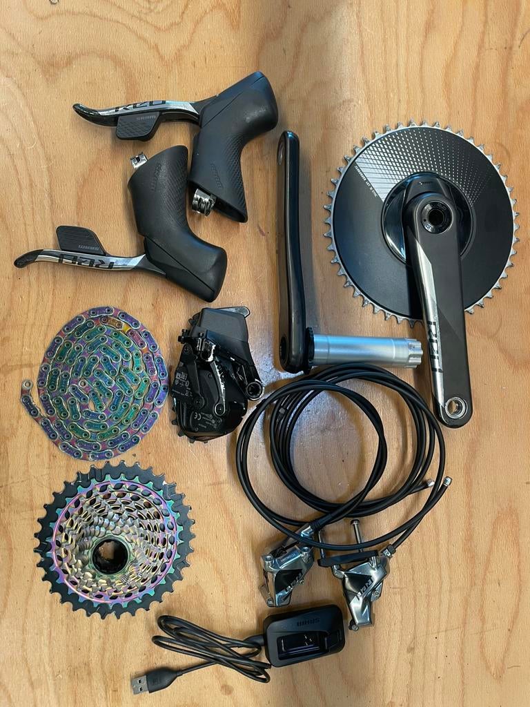 Sram Red 1x12 groepset, Fietsen en Brommers, Fietsonderdelen, Gebruikt, Derailleur of Ketting, Ophalen of Verzenden