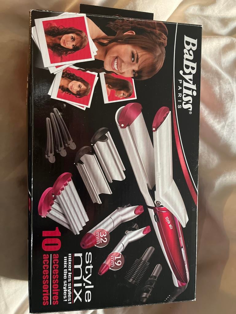 BaByliss Style Mix Krultang en Stijltang Set - 10 Accessoire, Ophalen of Verzenden, Zo goed als nieuw, Krultang of Stijltang