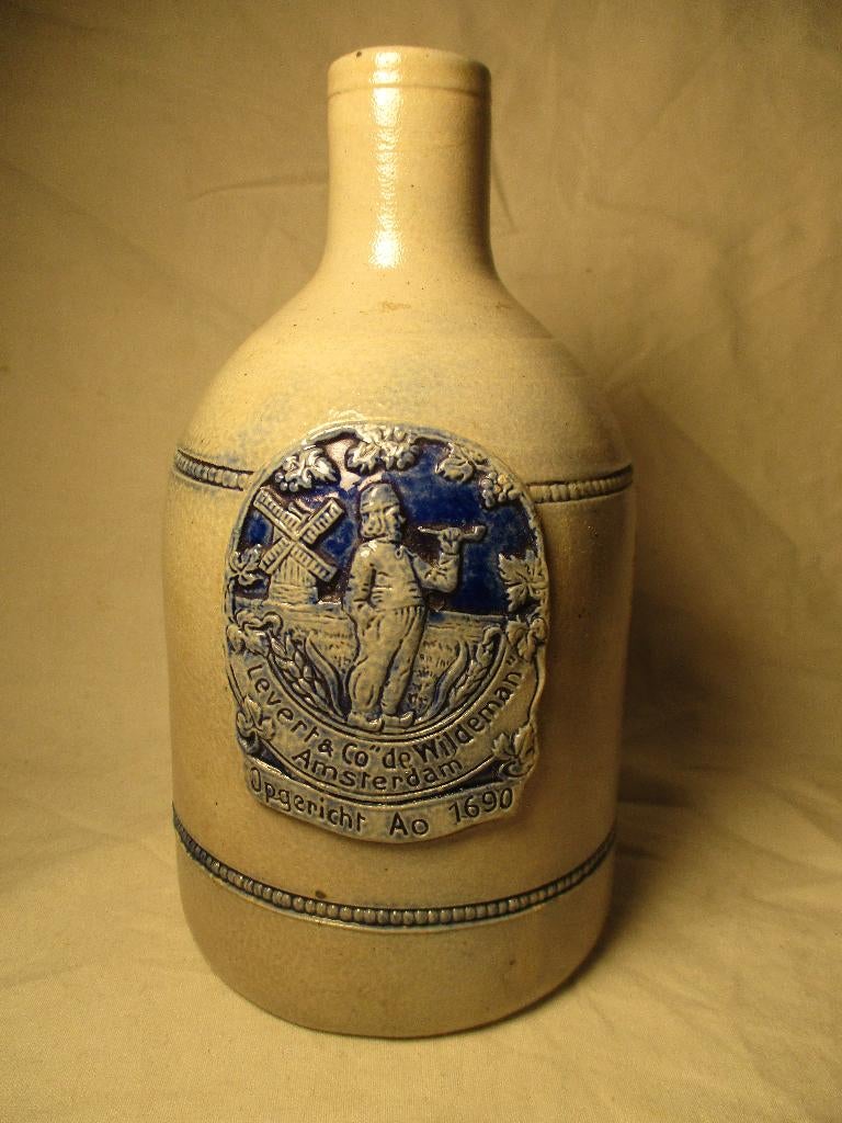 antiek jenever flesje van aardewerk Amsterdam, Antiek en Kunst, Antiek | Keramiek en Aardewerk, Ophalen of Verzenden