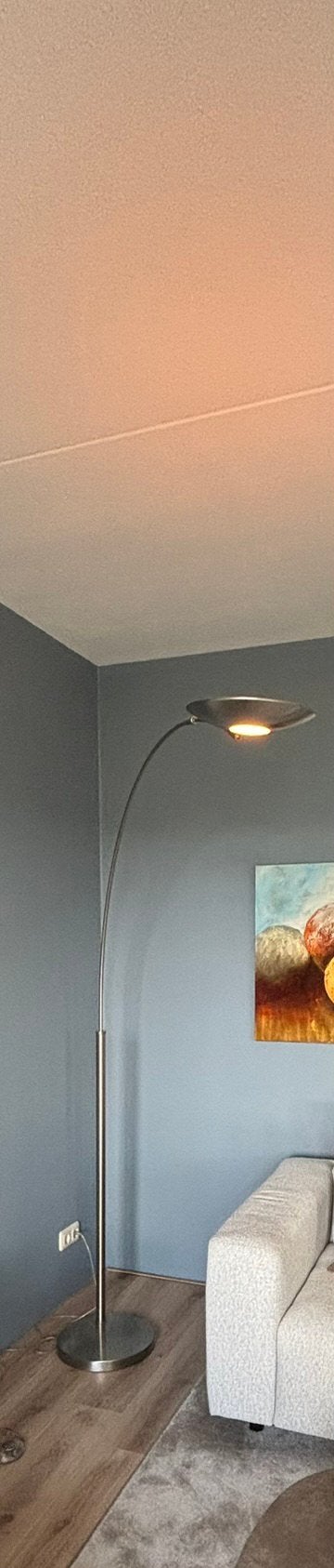 RVS booglamp dimbaar, Ophalen, Zo goed als nieuw, Metaal, 150 tot 200 cm