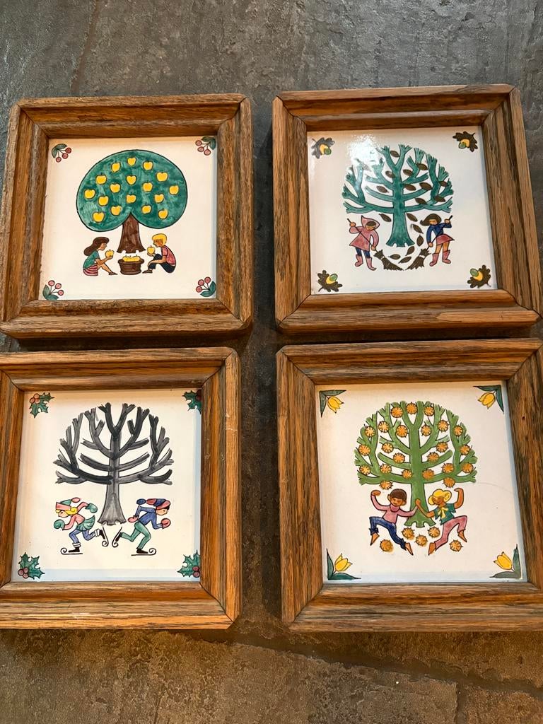 Set van 4 Jaargetijden Tegels - Westraven Utrecht, Ophalen of Verzenden