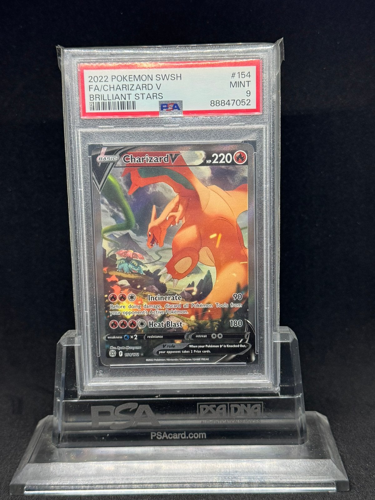 Charizard V 154/172 Brilliant Stars PSA 9 alt, Ophalen, Zo goed als nieuw