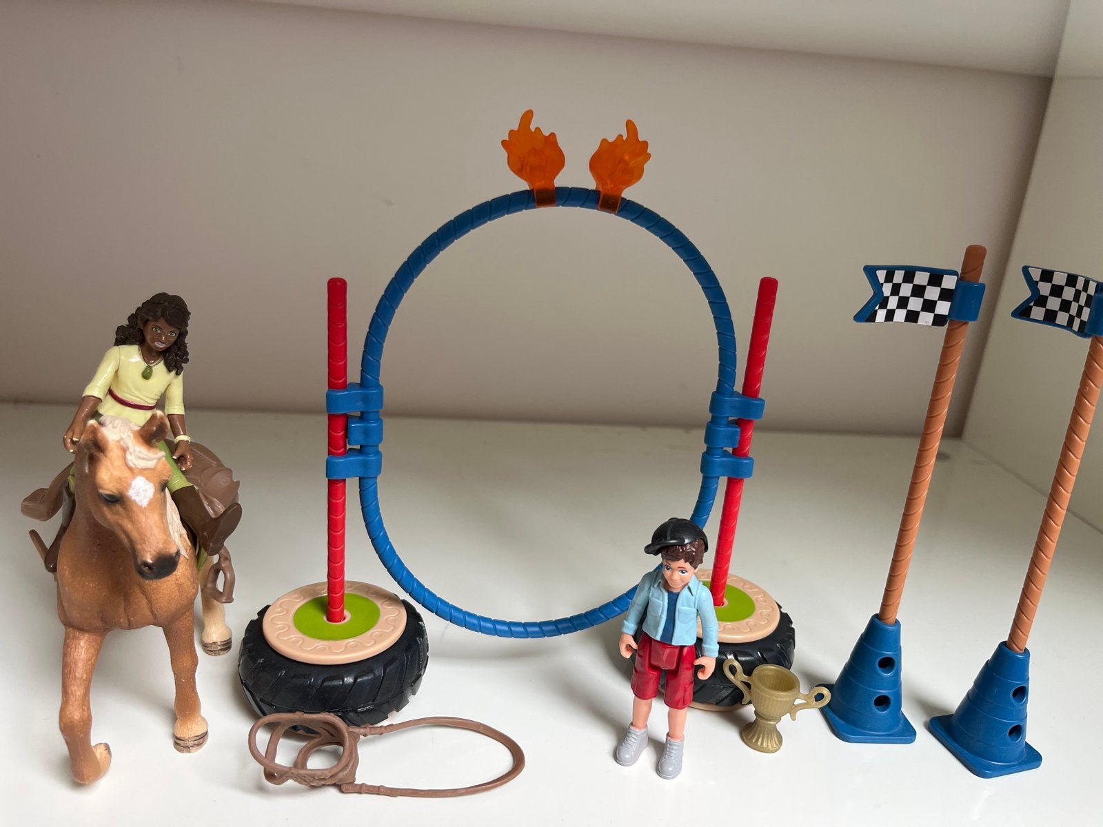 Schleich Spirit Lucky's Grote Paardenshow Speelset, Ophalen of Verzenden, Zo goed als nieuw, Jongen of Meisje