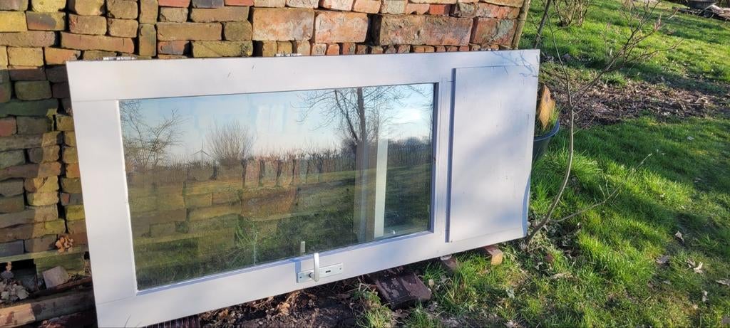 Tuinhuis deur met beslag, dubbel glas, Ophalen, Gebruikt, 80 tot 100 cm, Minder dan 200 cm