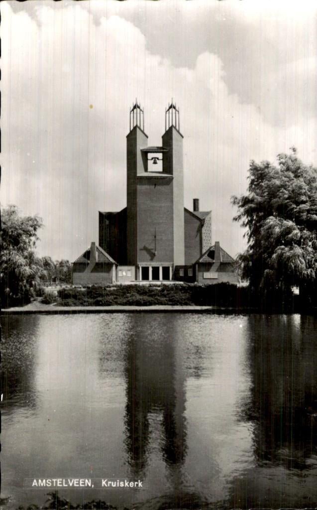 Amstelveen- Kruiskerk, Ophalen of Verzenden, Voor 1920, Gelopen, Noord-Holland