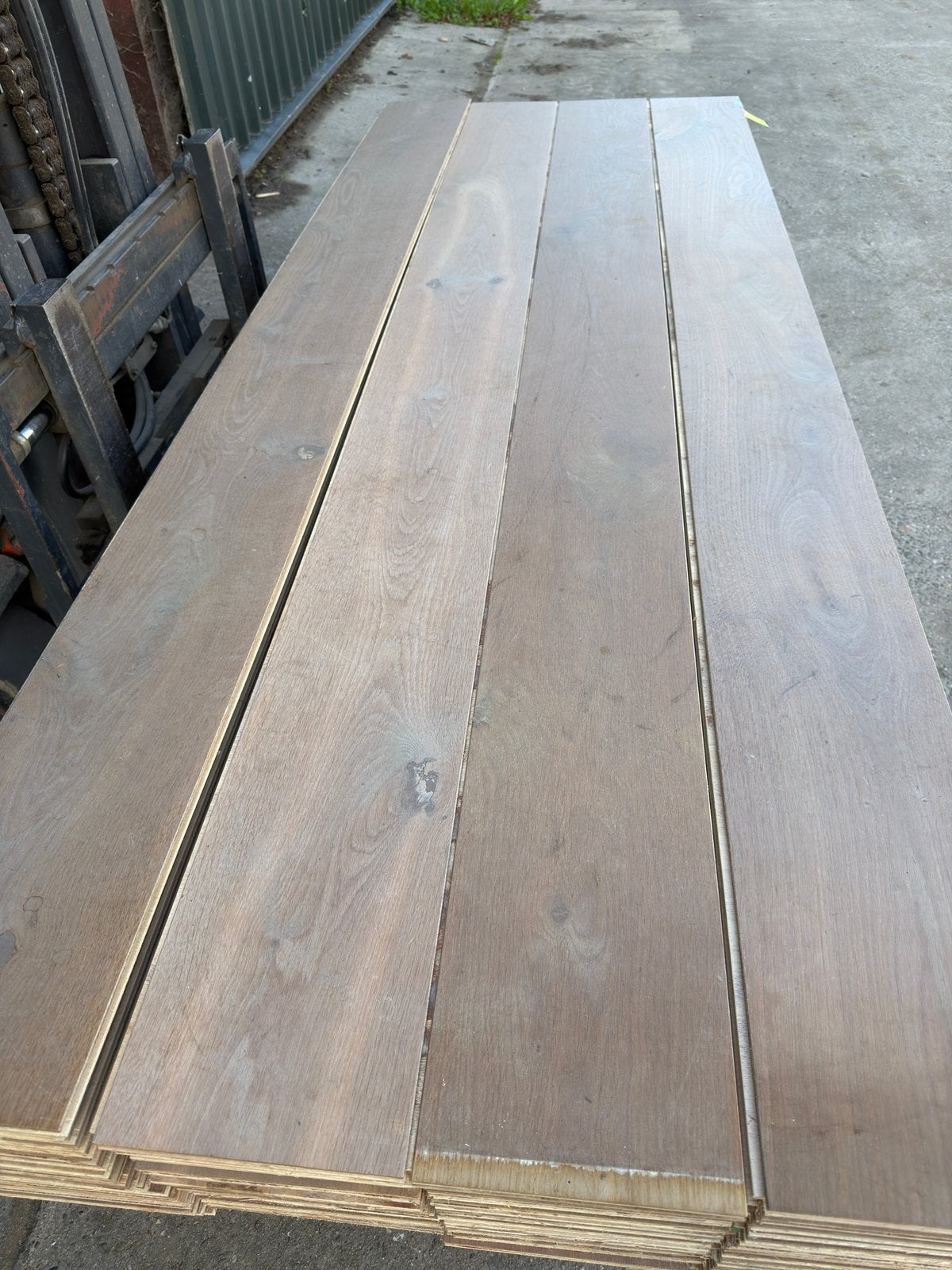 Eiken vloer 41 m2 multivloer 22 cm breed 1,6 cm dik top 4 mm, Ophalen, Gebruikt, Vloerdelen of -planken, 10 m² of meer