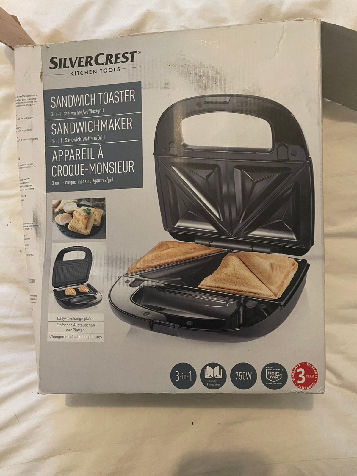 SilverCrest Sandwichmaker, Ophalen of Verzenden, Nieuw