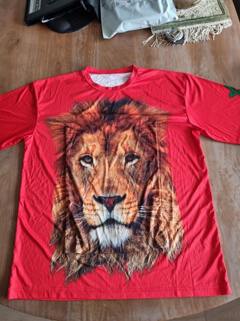 Marokko WK 2018 shirt met leeuw - Oranje, Onbekend, Ophalen of Verzenden, Gedragen, Overige maten
