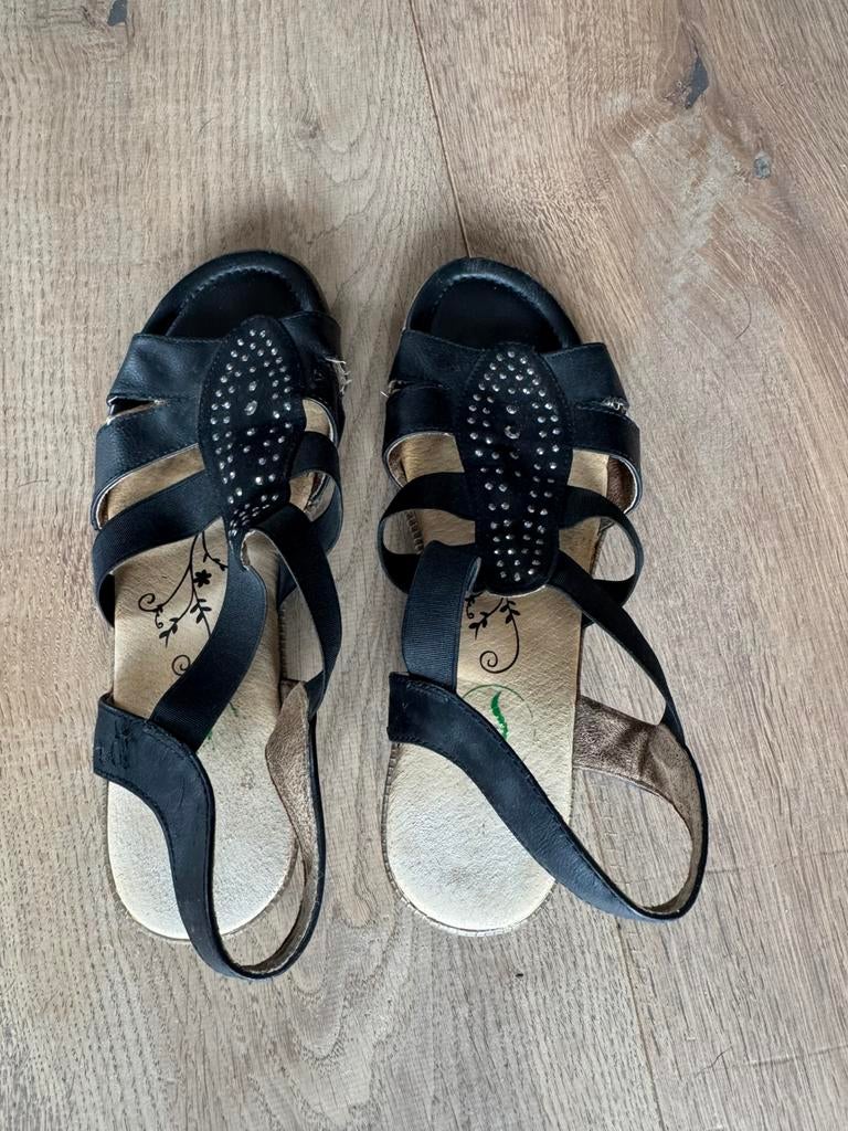 Sandalen, Zwart, Gedragen, Sandalen of Muiltjes, Ophalen of Verzenden