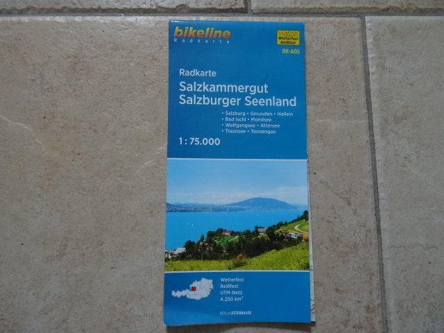 Bikeline Salzkammergut, Salzburger Seenland Radkarte, Overige merken, Fiets- of Wandelgids, Europa, Ophalen of Verzenden