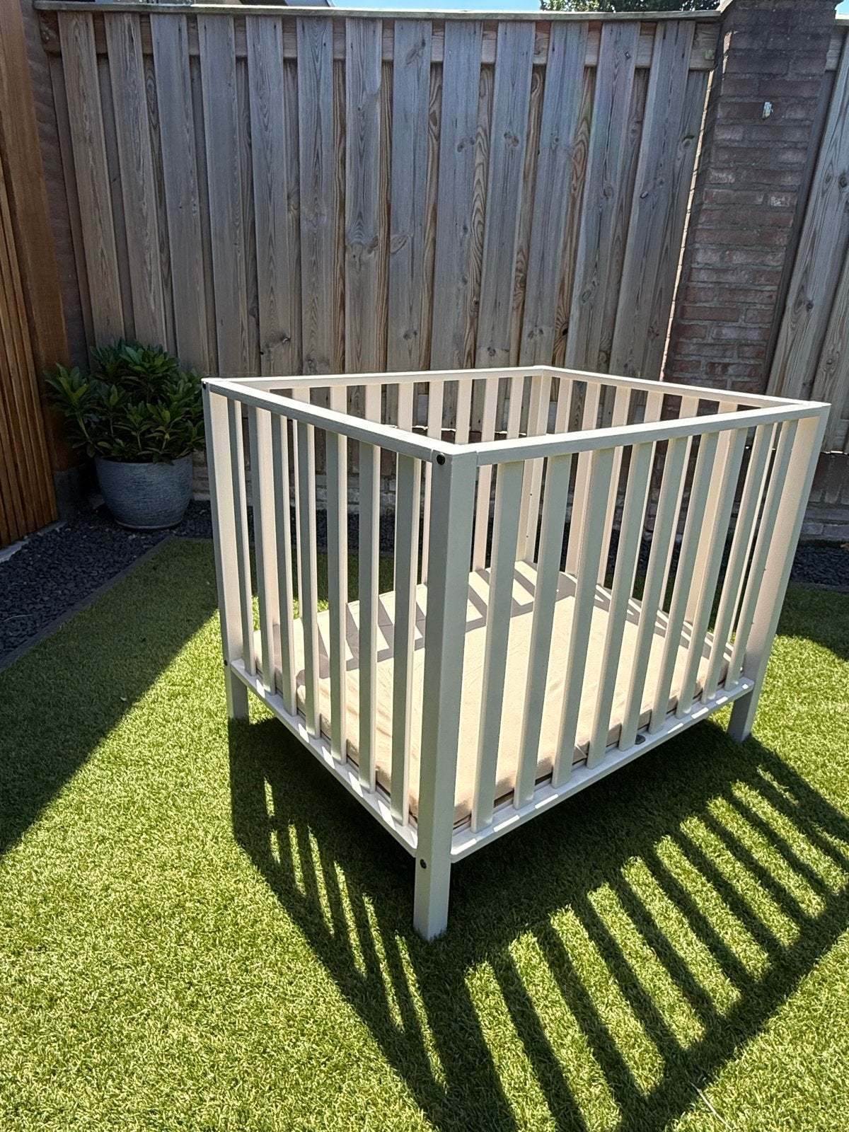 TWF Baby Furniture Box met Matras - Beige, Kinderen en Baby's, Boxen, Ophalen, Zo goed als nieuw, Vierkant, Boxkleed