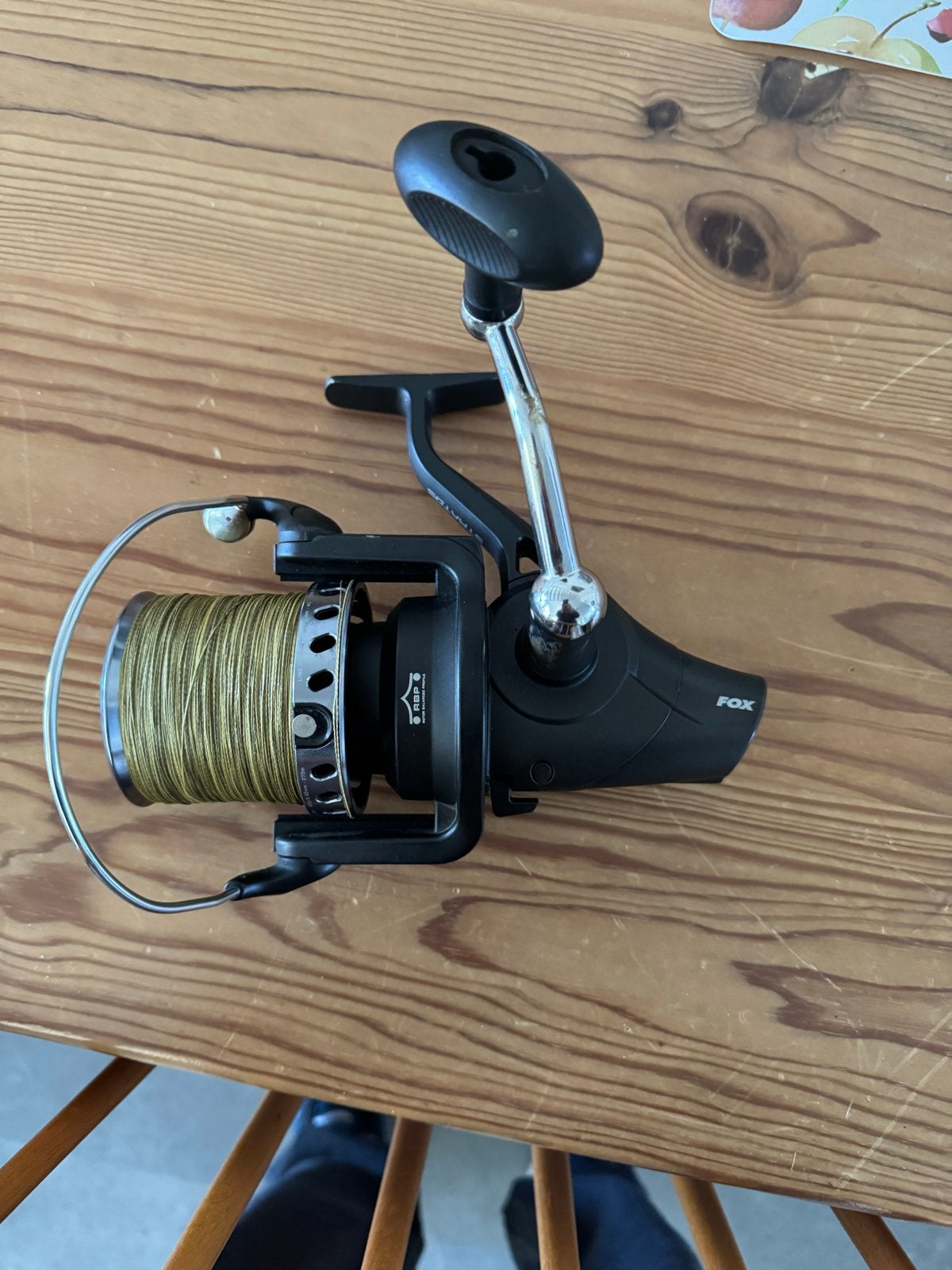 Fox karper molen met gevlochten lijn, Ophalen of Verzenden, Gebruikt, Molen