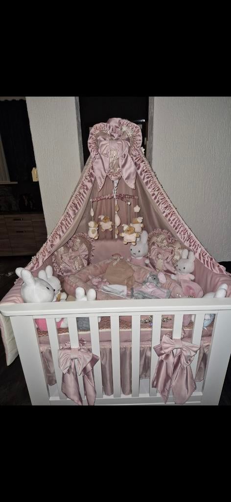 hemel en accessoires - Roze, Kinderen en Baby's, Ophalen of Verzenden, Zo goed als nieuw, Ledikant