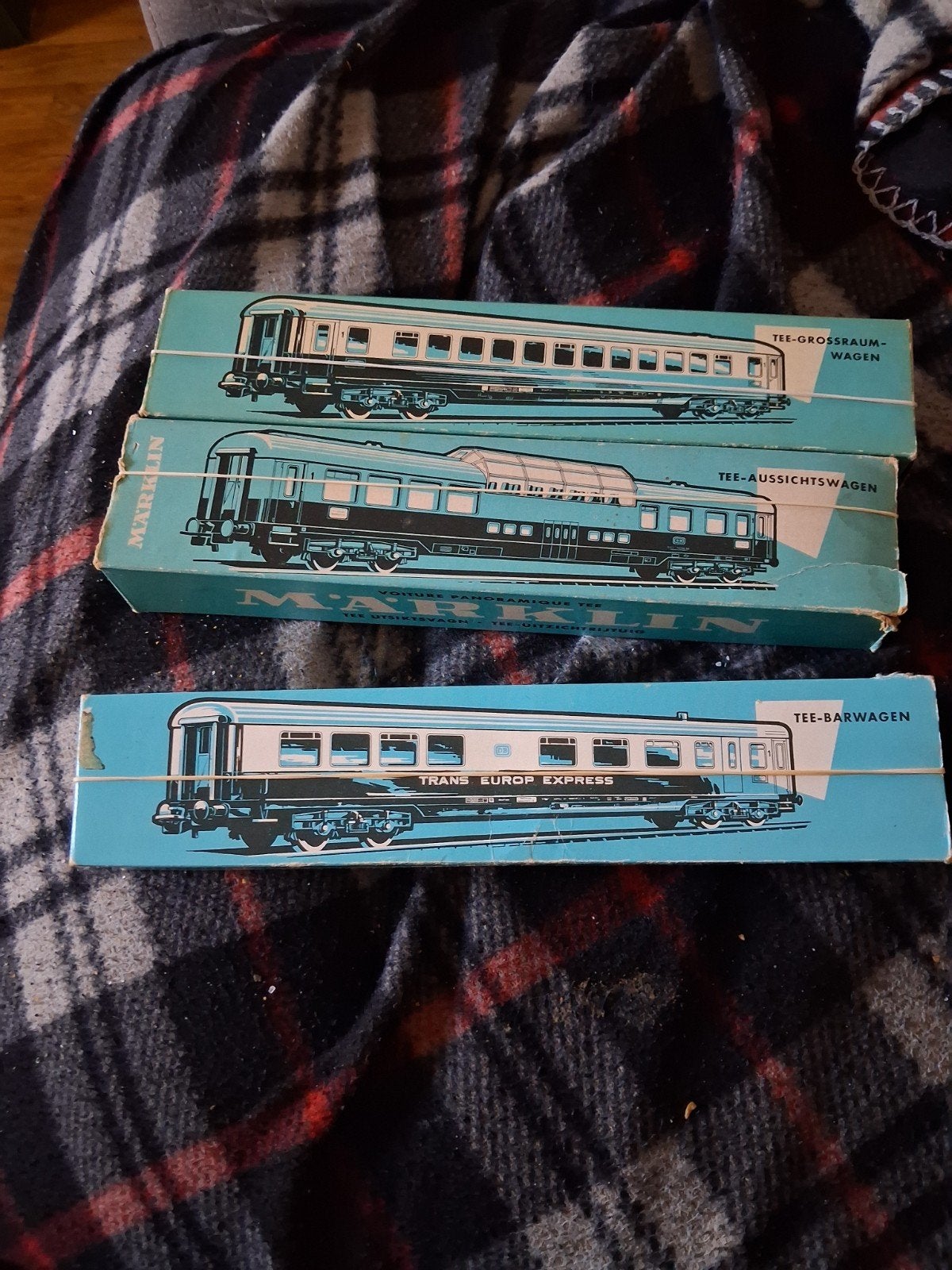 te koop,  3 marklin TEE rijtuigen,  4088,4056 en panorama, Wisselstroom, Wagon, Ophalen of Verzenden, Zo goed als nieuw