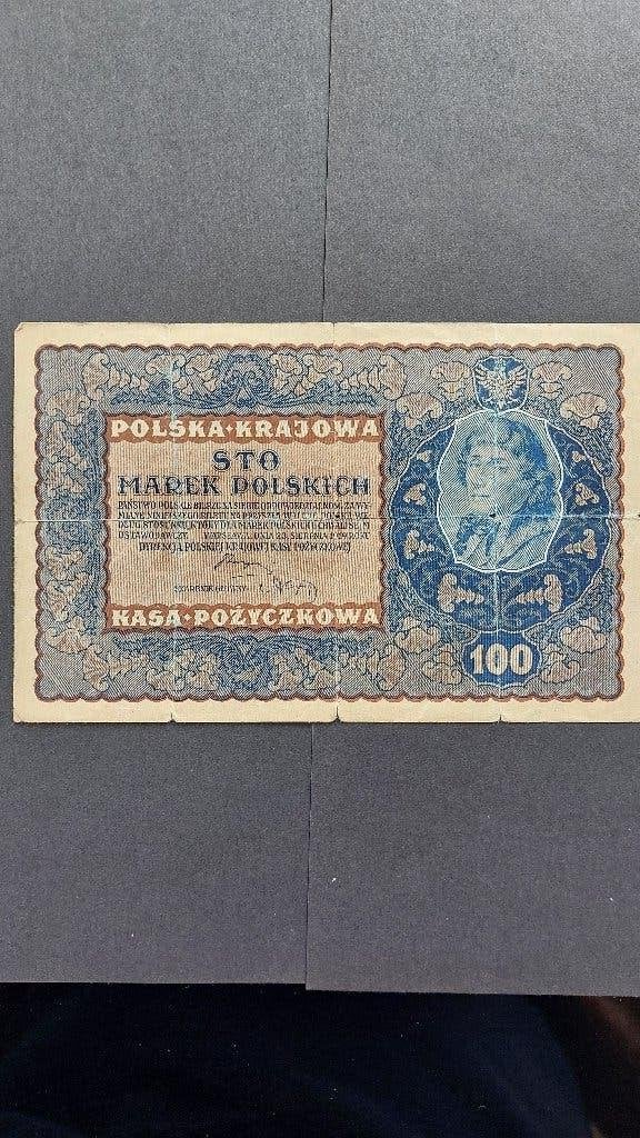 100 Poolse mark  uitgifte 1919, Postzegels en Munten, Bankbiljetten | Europa | Niet-Eurobiljetten, Ophalen of Verzenden, Polen