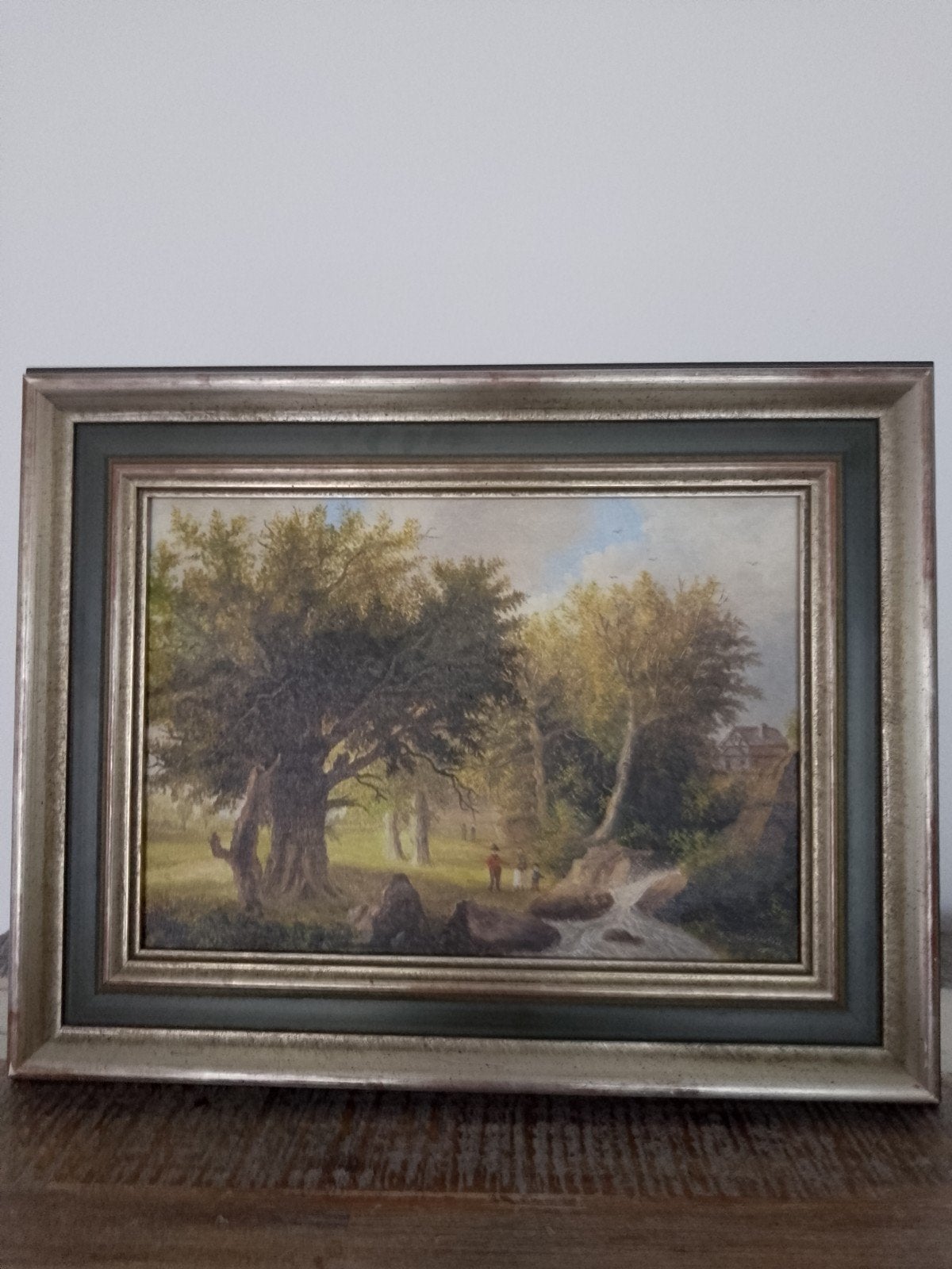 Landschapsschilderij P. Janssens - Kunstgalerij Antoine, Antiek en Kunst, Doek, Ophalen of Verzenden, Landschap, Klassiek