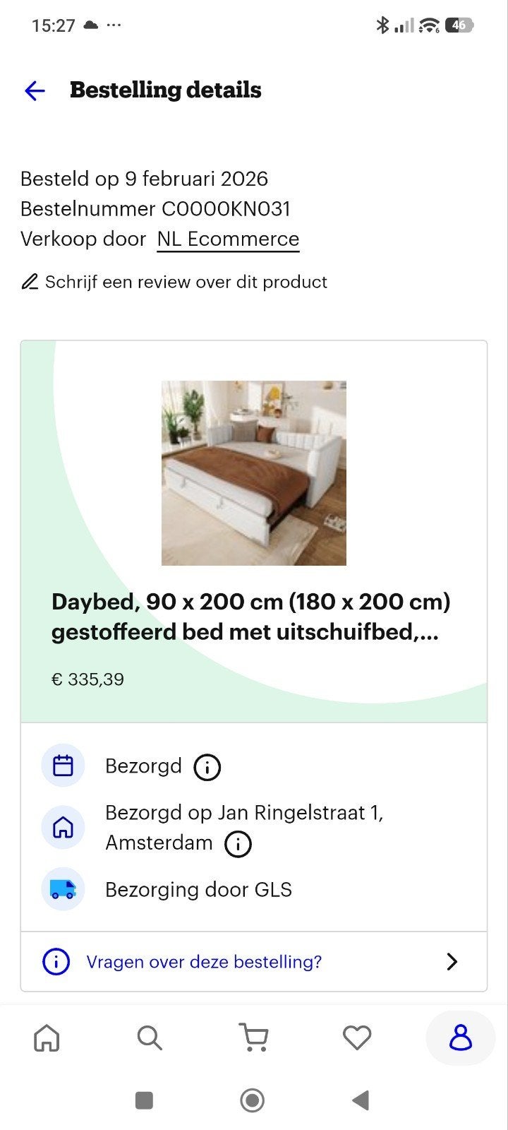 Daybed met uitschuifbed - 90x200 cm ( tot 180x200, Huis en Inrichting, Ophalen, Verstelbaar, 90 cm, Wit