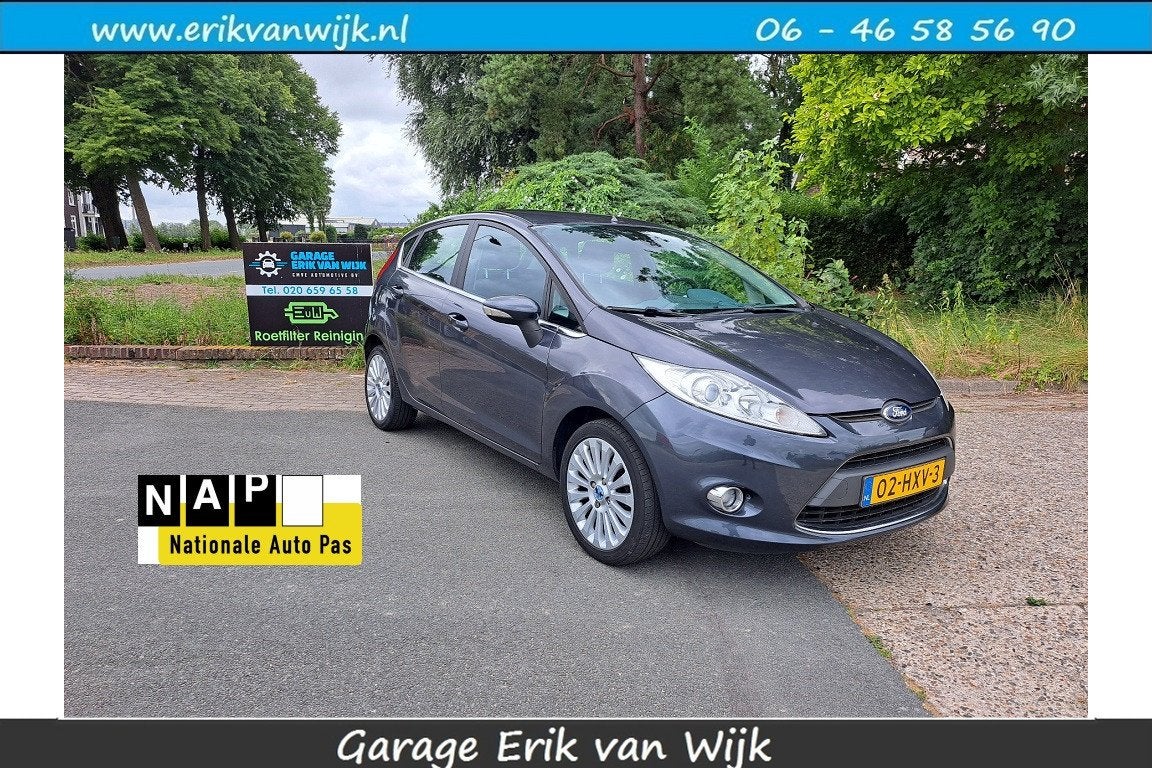 Ford Fiesta 1.25 Titanium 5 Drs Airco/Cruise control, Voorwielaandrijving, Dealer onderhouden, 1242 cc, 82 pk