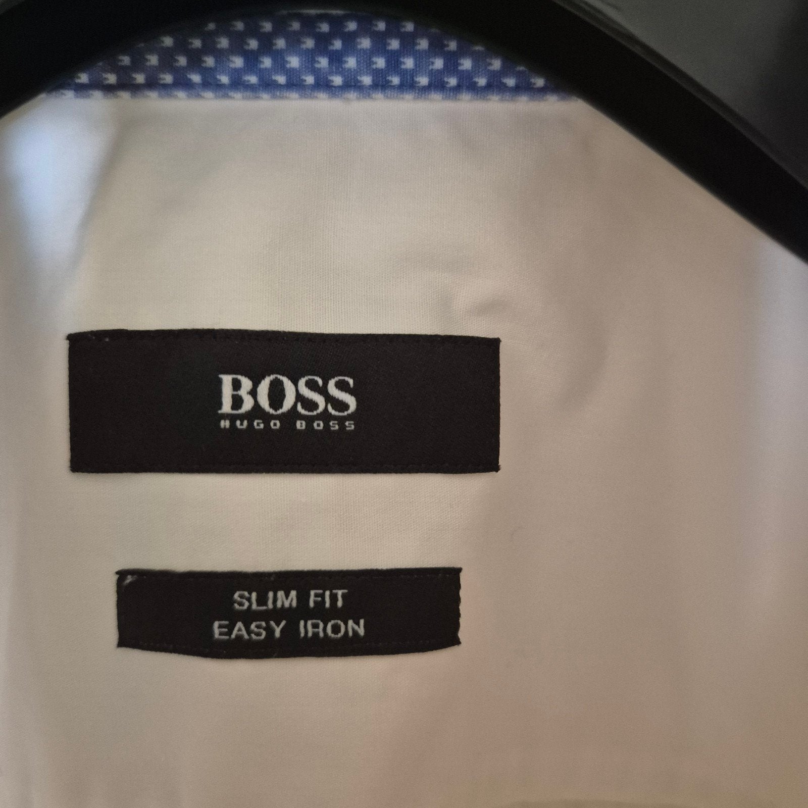 Hugo Boss overhemd maat 42 / L, Kleding | Heren, Ophalen of Verzenden, Zo goed als nieuw, Maat 52/54 (L), Blauw