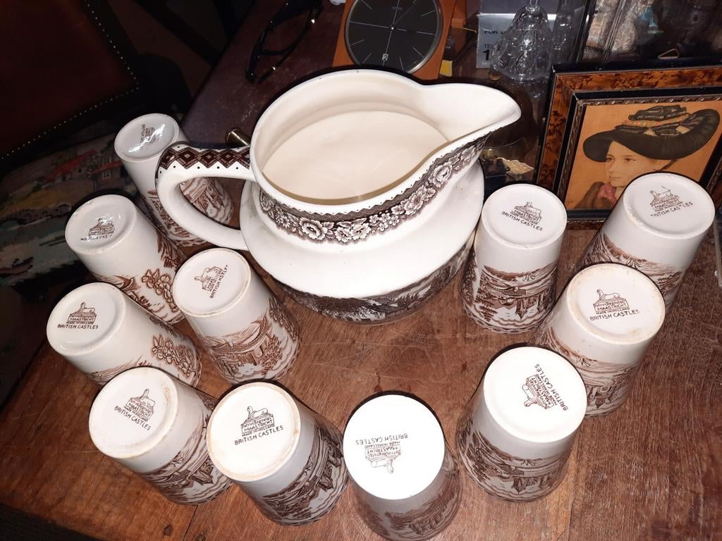 Vintage Petrus Regout & Co. 'British Castles' set, Ophalen of Verzenden