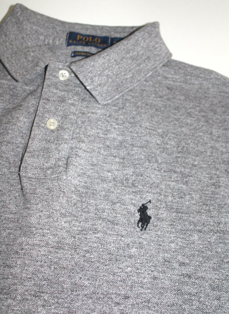 Als nieuw! Ralph Lauren polo custom slim fit maat M grijs, Kleding | Heren, Polo's, Maat 48/50 (M), Ralph Lauren, Ophalen of Verzenden