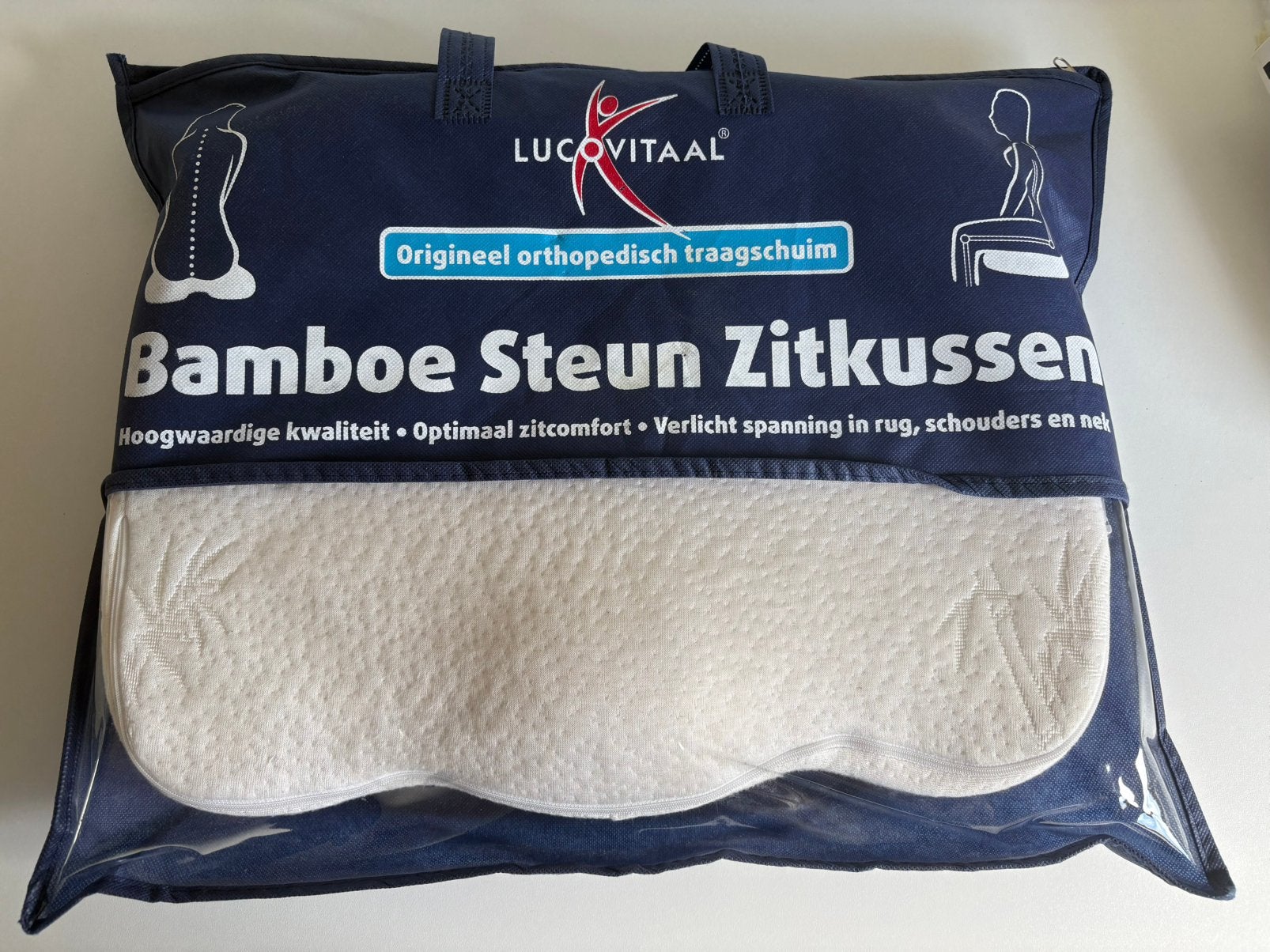 Lucovitaal Bamboe Steun Zitkussen, Ophalen of Verzenden, Zo goed als nieuw, Overige typen