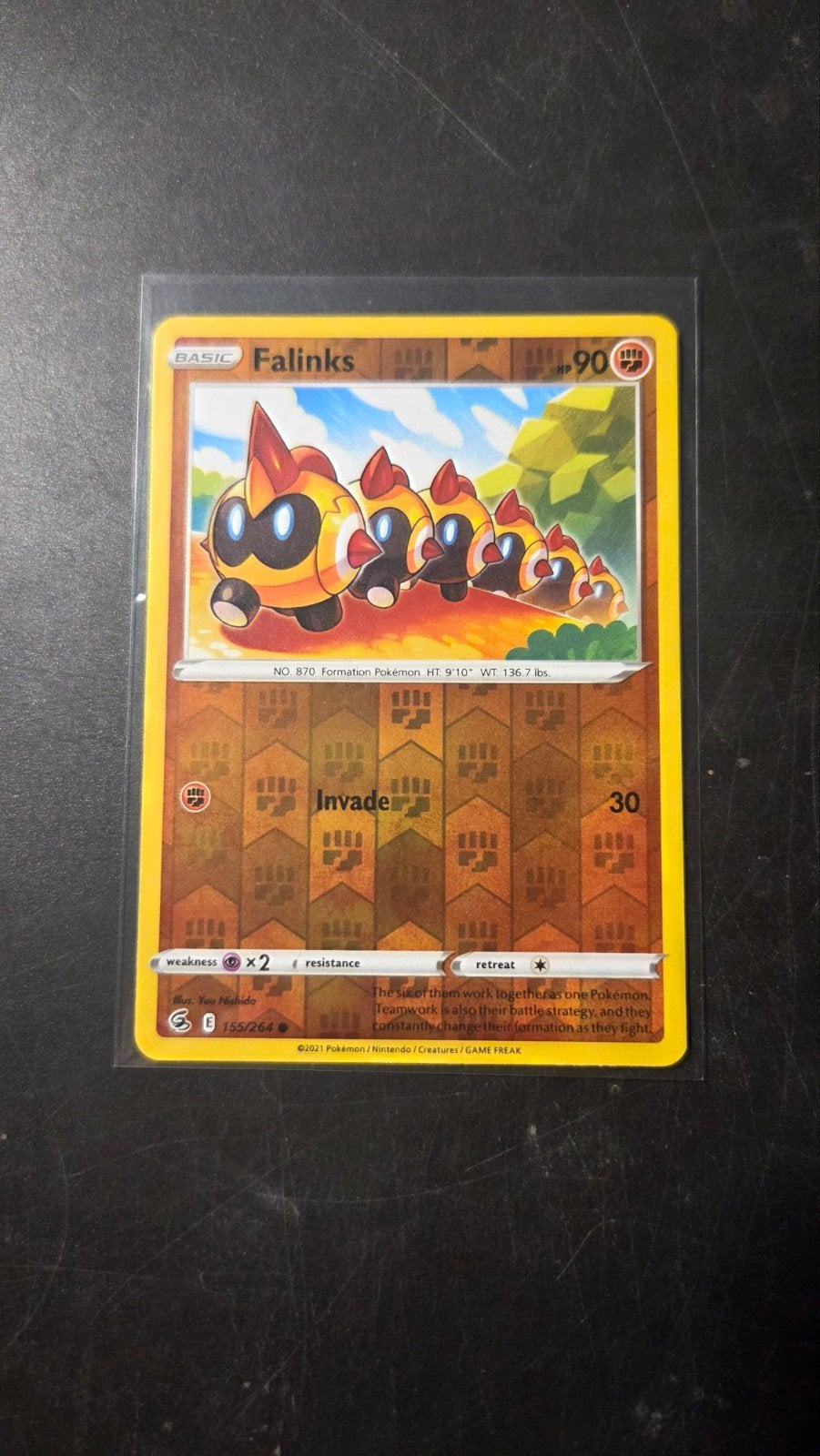 Falinks (reverse holo) 155/264 - Fusion Strike, Verzenden, Zo goed als nieuw, Losse kaart, Foil
