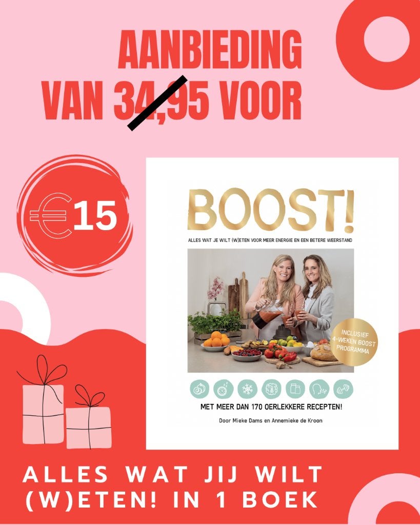 Kookboek & infoboek: BOOST! Gezondheid & Immuunsysteem, Boeken, Ophalen of Verzenden, Nieuw, Dieet en Voeding, Annemieke de Kroon