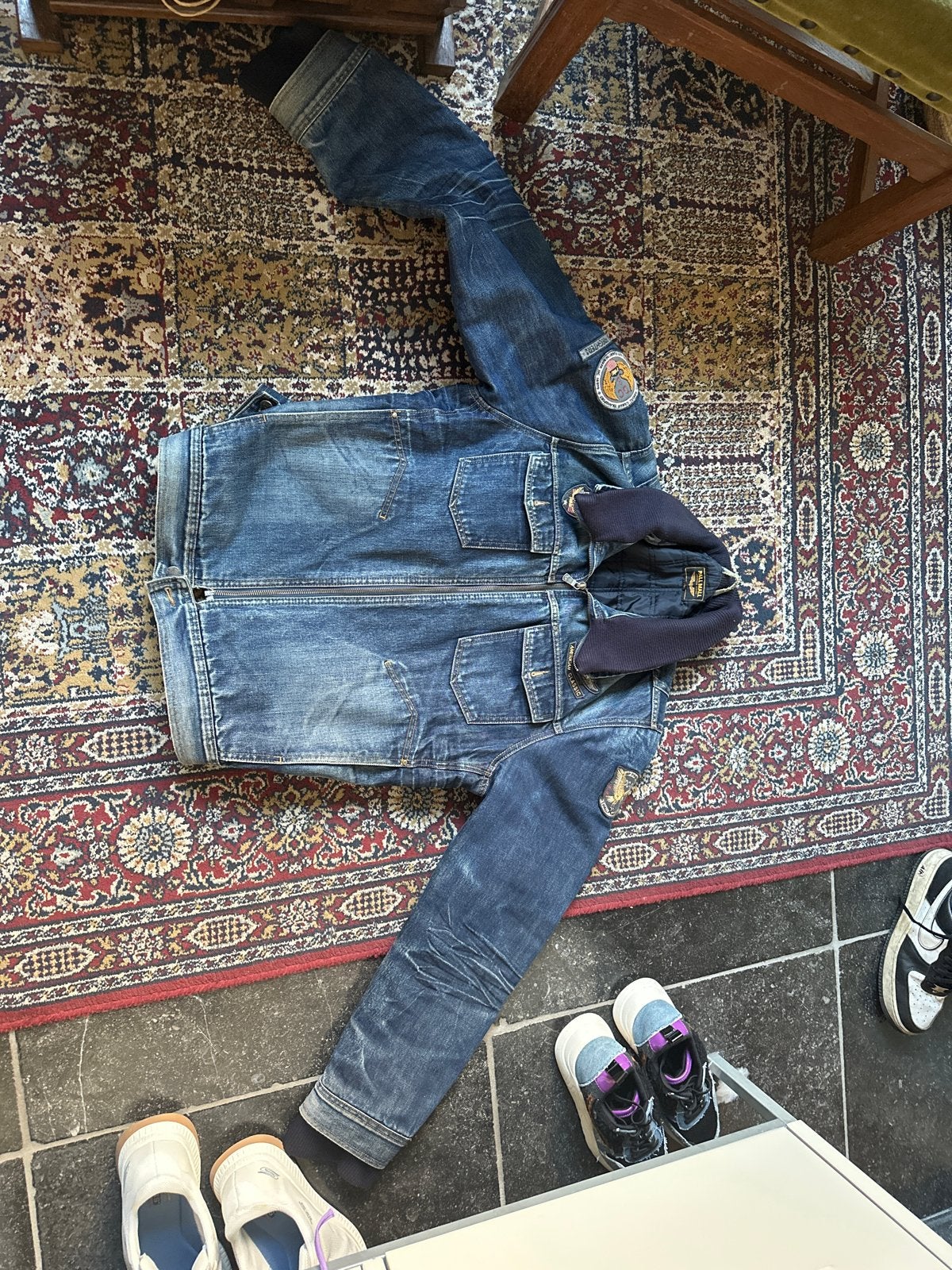 Pall Mall American Classic spijkerjas XXL, Kleding | Heren, Spijkerbroeken en Jeans, Gedragen, Overige jeansmaten, Blauw, Ophalen