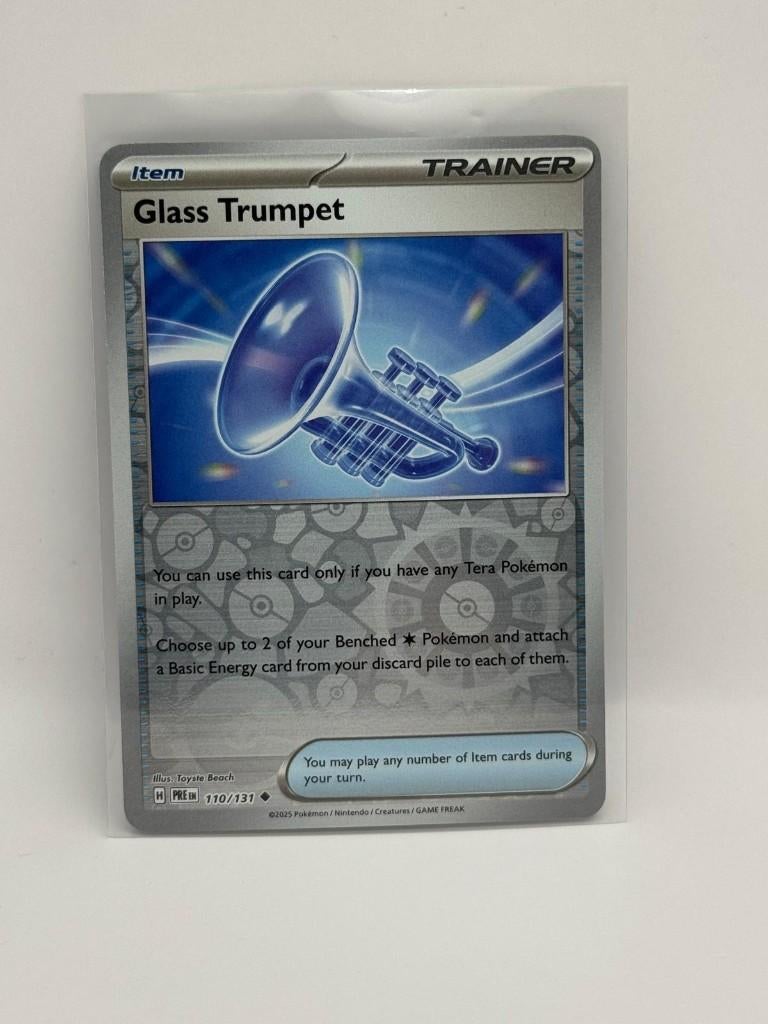 Glass Trumpet [Reverse] #110 Pokemon Prismatic Evolutions, Verzenden, Nieuw, Losse kaart, Foil