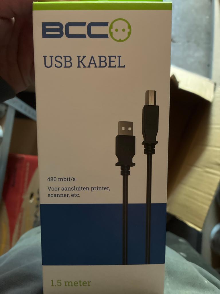 Nieuw USB A naar USB B printerkabel 1.5m, 480 Mbit/s, Ophalen of Verzenden, Nieuw