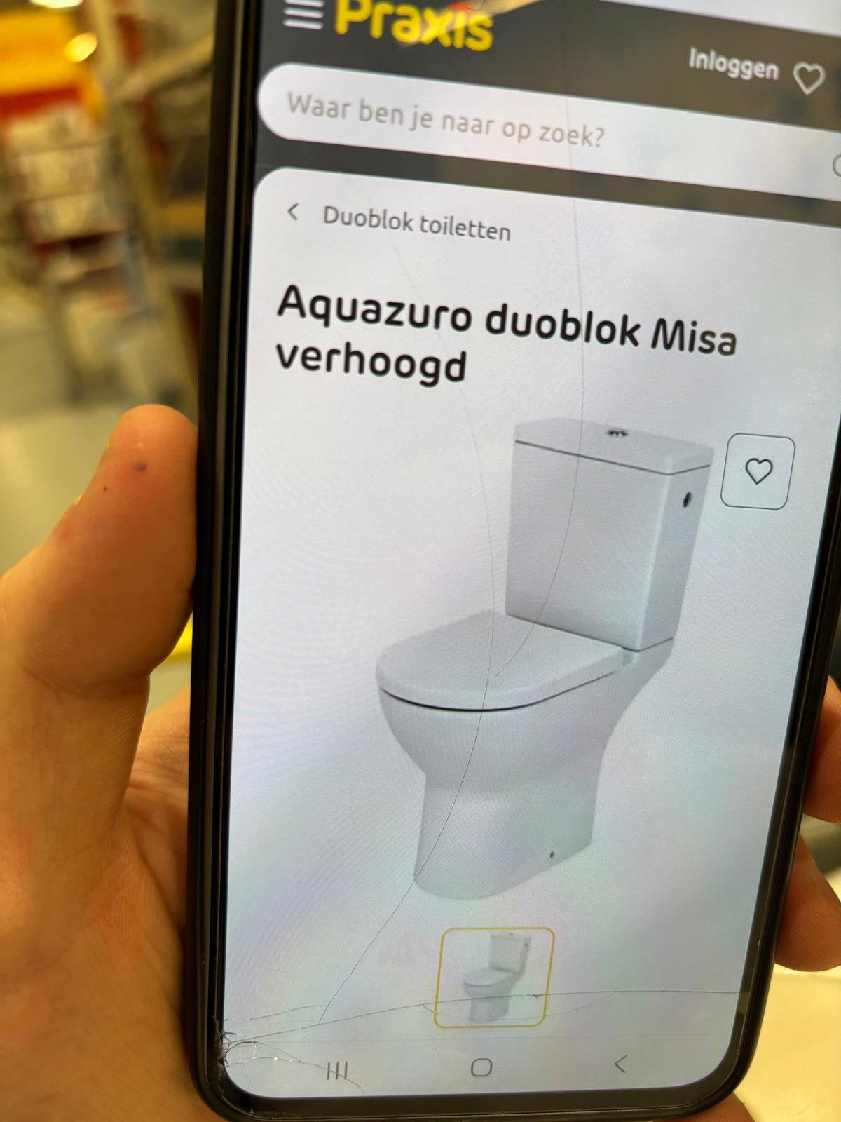 Nieuw toilet aquazuro duoblok misa verhoogd / nieuw praxis, Ophalen, Nieuw, Steen, Toilet