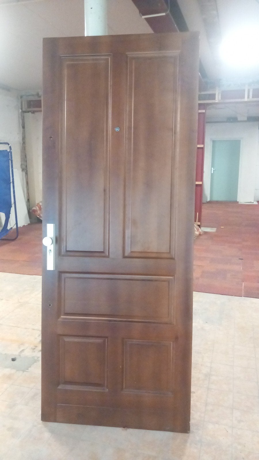 Massieve houten voordeur 82x208 cm, 4 cm dik, Doe-het-zelf en Verbouw, Deuren en Horren, Gebruikt, 80 tot 100 cm, Ophalen of Verzenden
