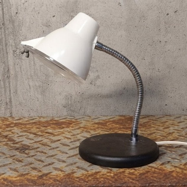 Big Eye Midcentury Tafellamp USA Gooseneck Loeplamp Vintage, Bureaulamp, Gebruikt, Overige merken, E14 (klein)