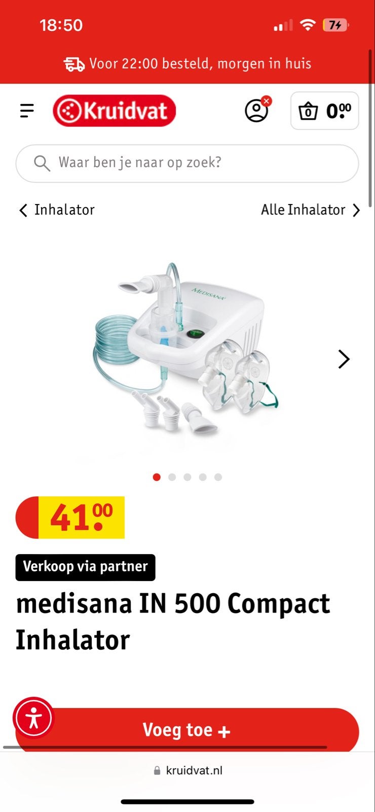 Medisana IN 500 Inhalator: Compressor Vernevelaar met Masker, Ophalen of Verzenden, Zo goed als nieuw, Overige typen