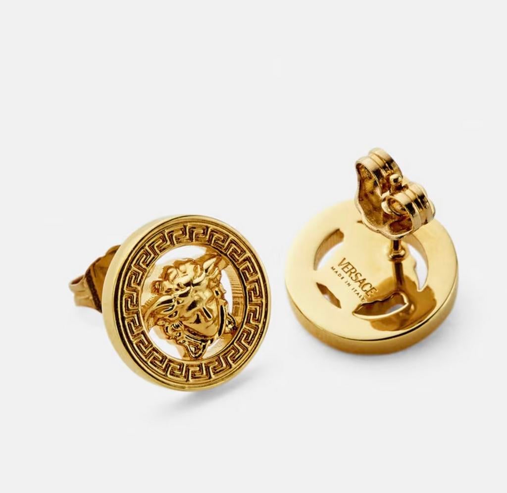 Versace Medusa Stud Oorbellen Goudkleurig, Sieraden, Tassen en Uiterlijk, Oorbellen, Overige materialen, Ophalen of Verzenden