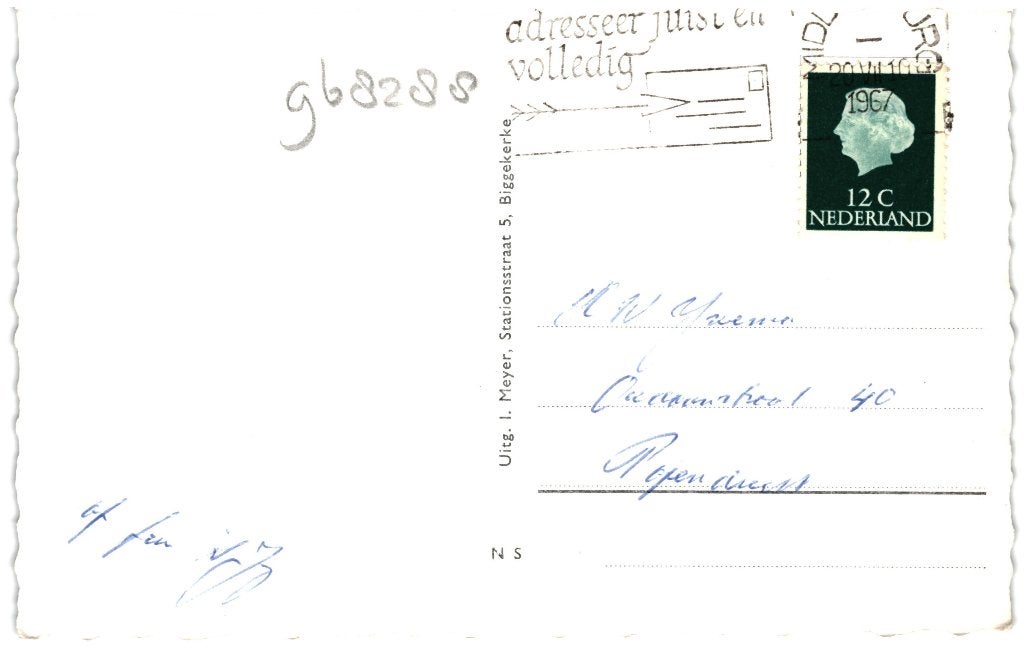 968288	Biggekerke	Zeeland	1967 Camping	Gelopen, Ophalen of Verzenden, 1960 tot 1980, Gelopen, Zeeland