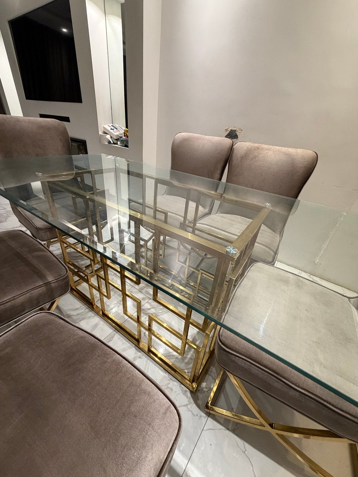 Luxe Complete Woonkamerset – Eettafel, 6 Stoelen & Meubels, Huis en Inrichting, Complete inboedels, Ophalen