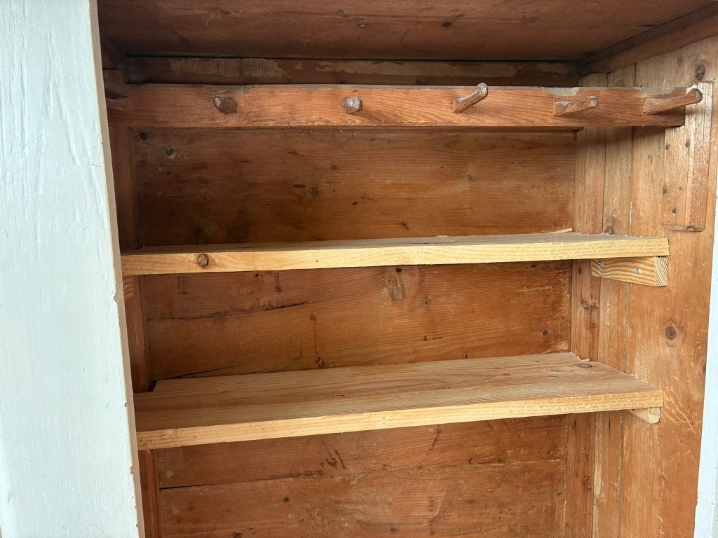 Oude eendeurs boerenkast / meidenkast kast, Ophalen, Met deur(en), Gebruikt, Landelijk brocante