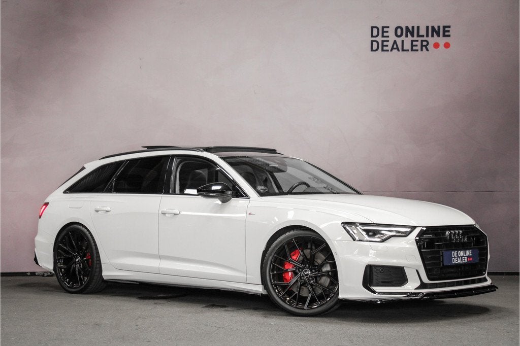 Audi A6 Avant 55 TFSI e Quattro |Blacked|Pano|21inch|Carplay, Auto's, Audi, Automaat, Gebruikt, Euro 6, 4 cilinders