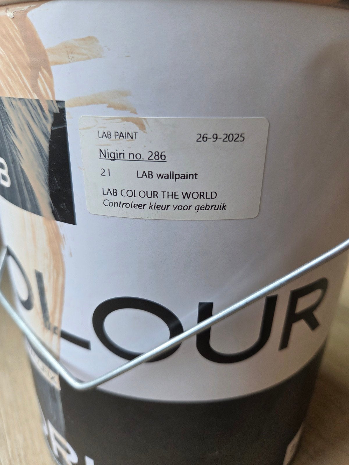 LAB Wallfix Nigiri no. 286 - 4 liter voorstrijk in kleur, Minder dan 5 liter, Ophalen of Verzenden, Gebruikt