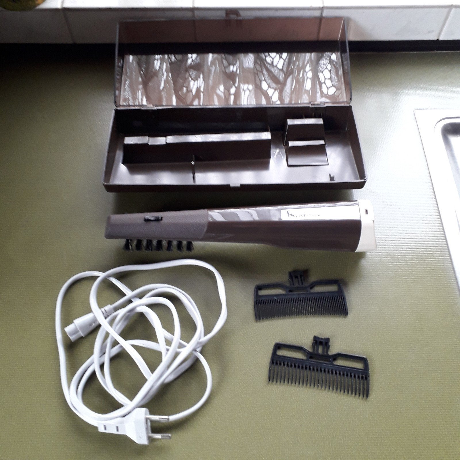 Vintage Moulinex Föhn/Haardroger met Opzetstukken, Ophalen, Gebruikt, Föhn of Haardroger