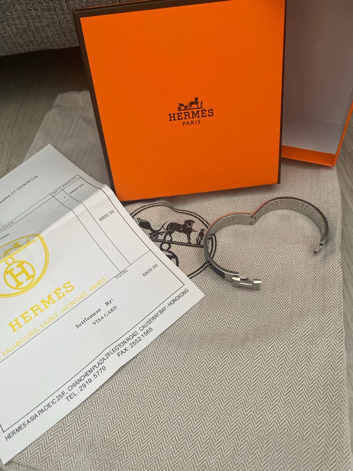 Hermès Click H Armband Zwart/Zilver, Sieraden, Tassen en Uiterlijk, Armbanden, Ophalen of Verzenden, Zo goed als nieuw, Zwart