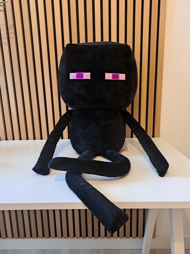 Minecraft Enderman Knuffel XL - 60 cm, Overige merken, Overige karakters, Overige typen, Zwart