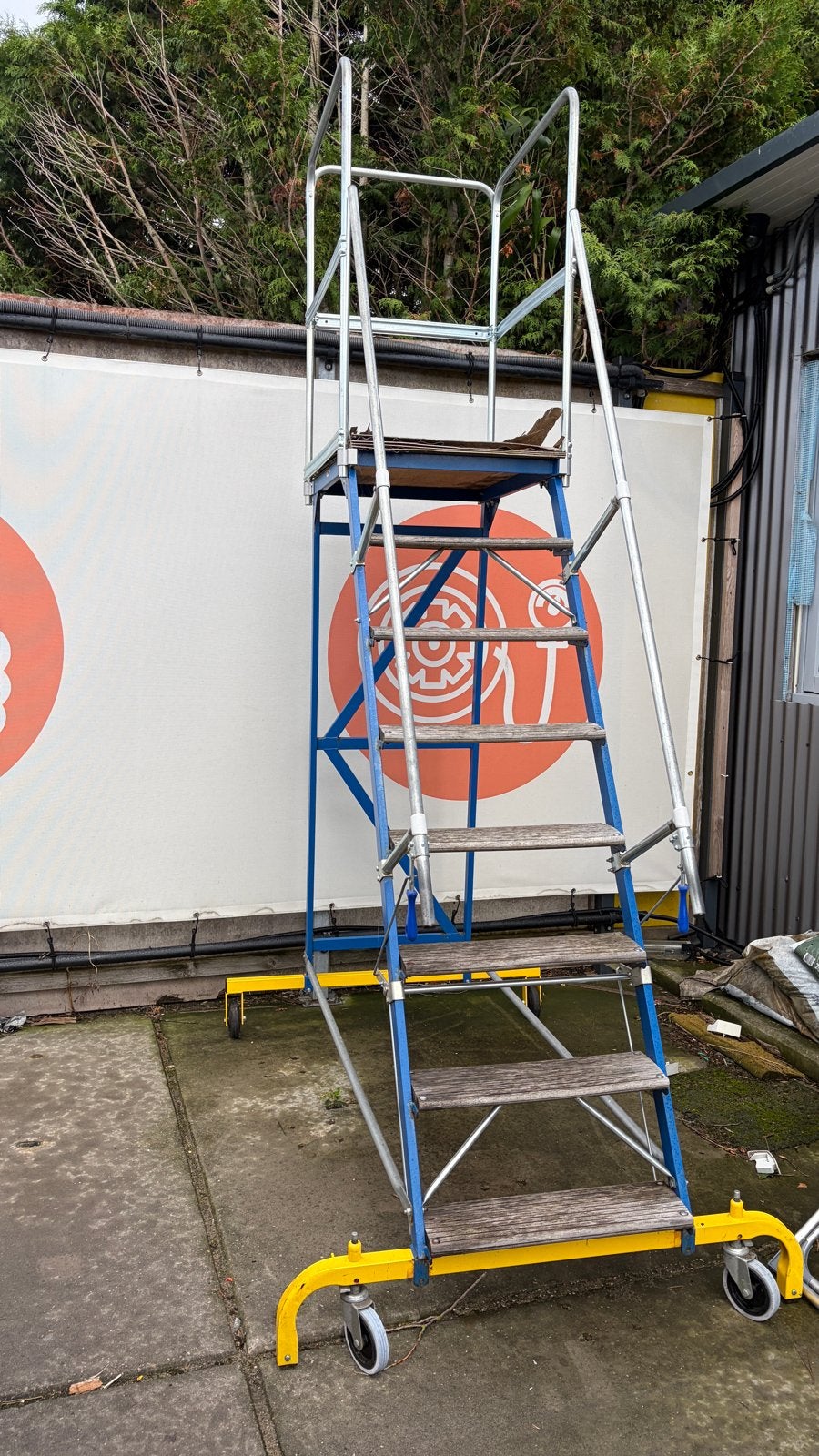 Magazijntrap met 200cm stahoogte, Ophalen, Gebruikt, Trap, 2 tot 4 meter