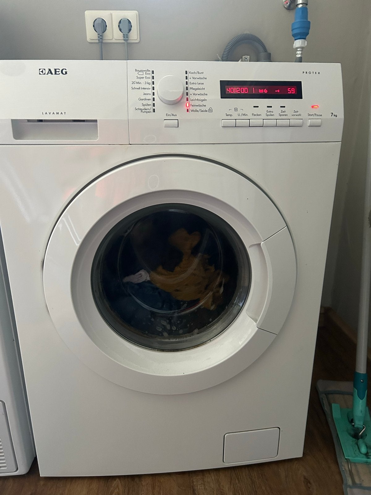 AEG Lavamat Protex Wasmachine, Witgoed en Apparatuur, Wasmachines, Gebruikt, Voorlader, 6 tot 8 kg, 85 tot 90 cm, 1200 tot 1600 toeren