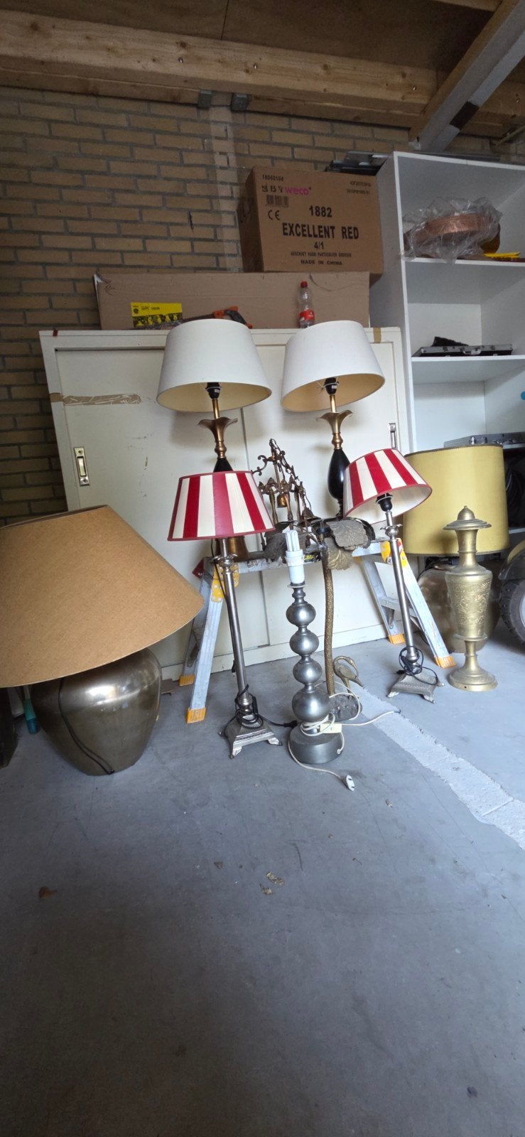 Partij vintage/retro tafellampen, Antiek en Kunst, Ophalen of Verzenden