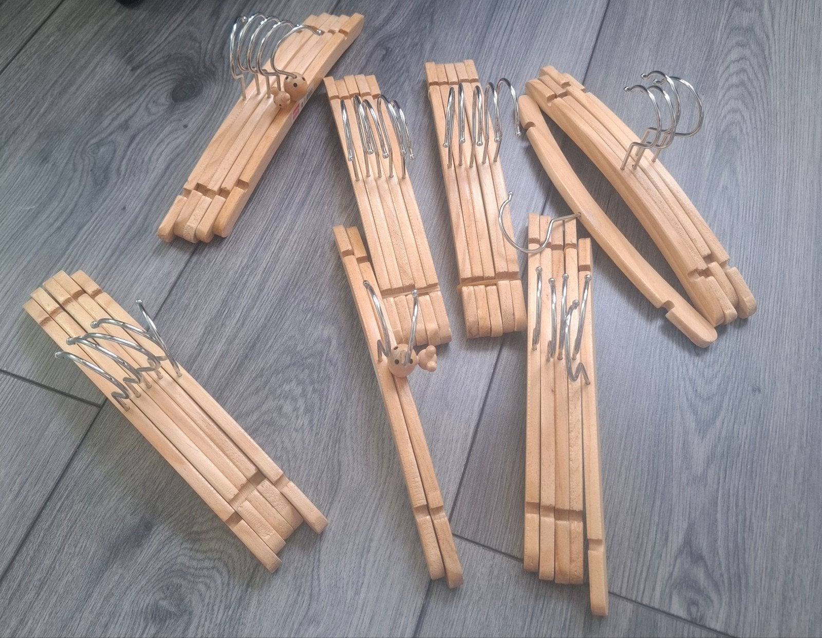 Houten baby kledinghangers, Ophalen, Gebruikt, Hout, Kinderen