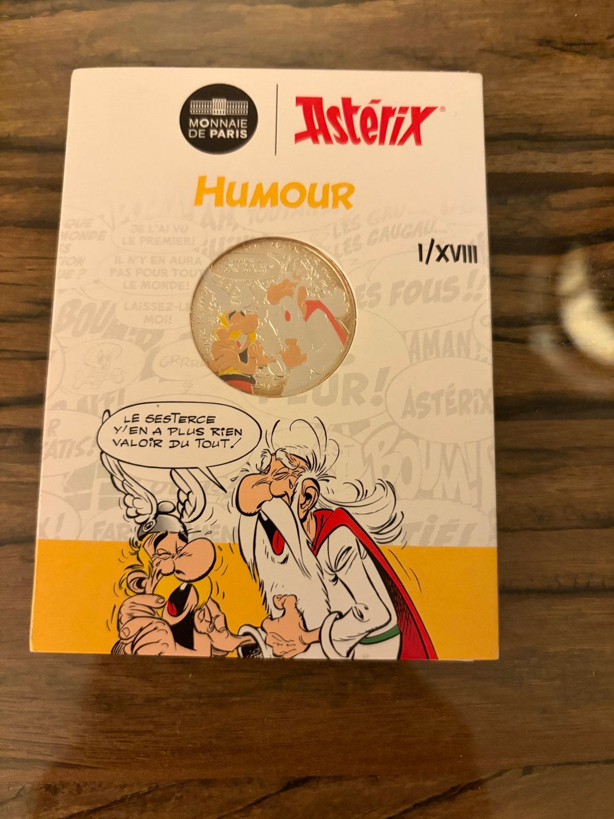 10 euro Asterix Monnaie de Paris zilveren munt 'Humour', Postzegels en Munten, Ophalen of Verzenden, Frankrijk, 10 euro, Losse munt