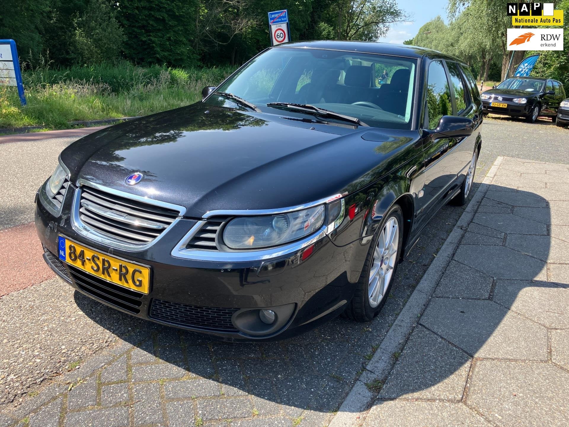 Saab 9-5 Estate 2.3 Turbo Aero 260PK!, 4 cilinders, 2290 cc, Zwart, Grijs